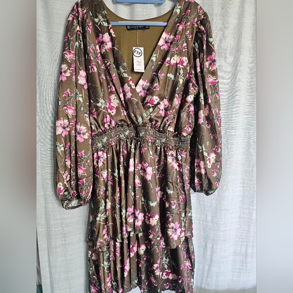 Fashion to Figure Floral Ruffle Dress - Picture 2 of 5